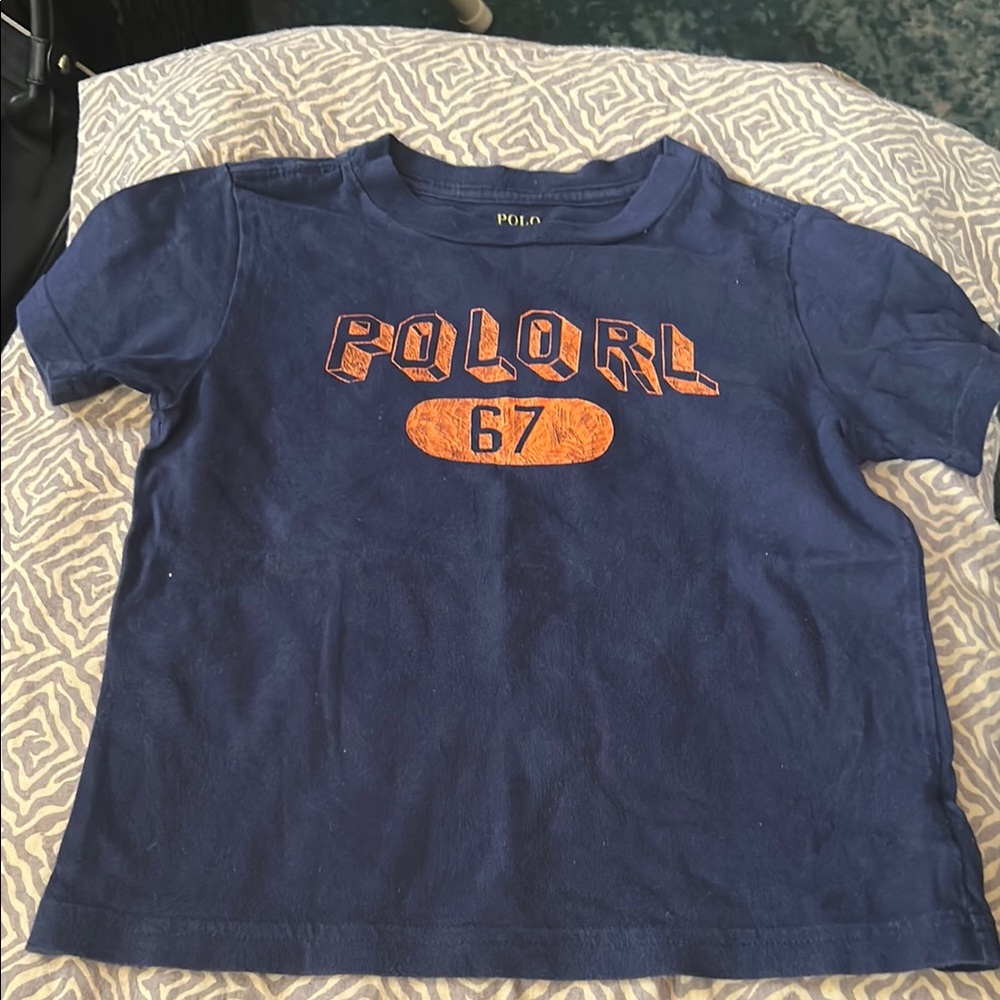 Polo by Ralph Lauren Blue and Orange Short Sleeve Tee